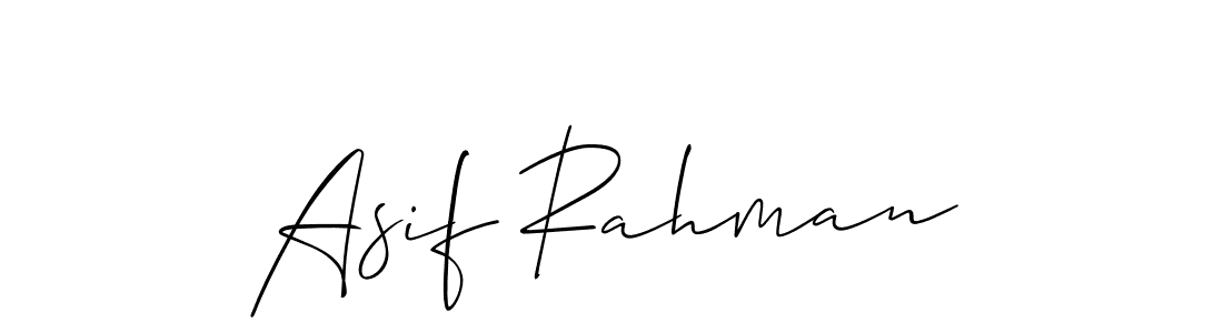 Asif Rahman stylish signature style. Best Handwritten Sign (Allison_Script) for my name. Handwritten Signature Collection Ideas for my name Asif Rahman. Asif Rahman signature style 2 images and pictures png