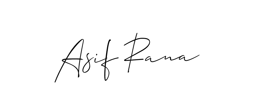 Create a beautiful signature design for name Asif Rana. With this signature (Allison_Script) fonts, you can make a handwritten signature for free. Asif Rana signature style 2 images and pictures png