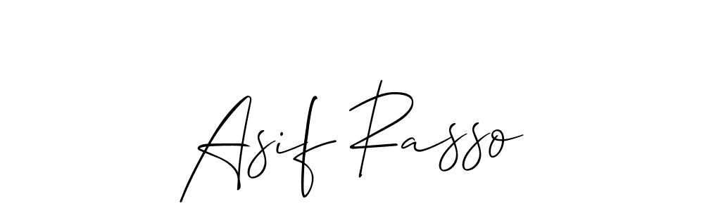 Use a signature maker to create a handwritten signature online. With this signature software, you can design (Allison_Script) your own signature for name Asif Rasso. Asif Rasso signature style 2 images and pictures png