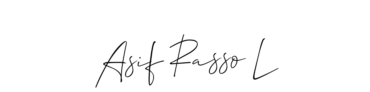 Asif Rasso L stylish signature style. Best Handwritten Sign (Allison_Script) for my name. Handwritten Signature Collection Ideas for my name Asif Rasso L. Asif Rasso L signature style 2 images and pictures png