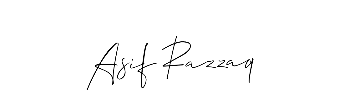 How to make Asif Razzaq name signature. Use Allison_Script style for creating short signs online. This is the latest handwritten sign. Asif Razzaq signature style 2 images and pictures png