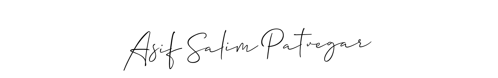 Asif Salim Patvegar stylish signature style. Best Handwritten Sign (Allison_Script) for my name. Handwritten Signature Collection Ideas for my name Asif Salim Patvegar. Asif Salim Patvegar signature style 2 images and pictures png