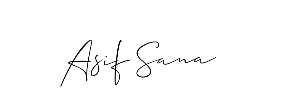 Use a signature maker to create a handwritten signature online. With this signature software, you can design (Allison_Script) your own signature for name Asif Sana. Asif Sana signature style 2 images and pictures png