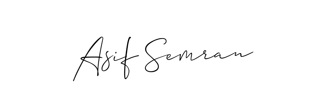 Make a beautiful signature design for name Asif Semran. With this signature (Allison_Script) style, you can create a handwritten signature for free. Asif Semran signature style 2 images and pictures png