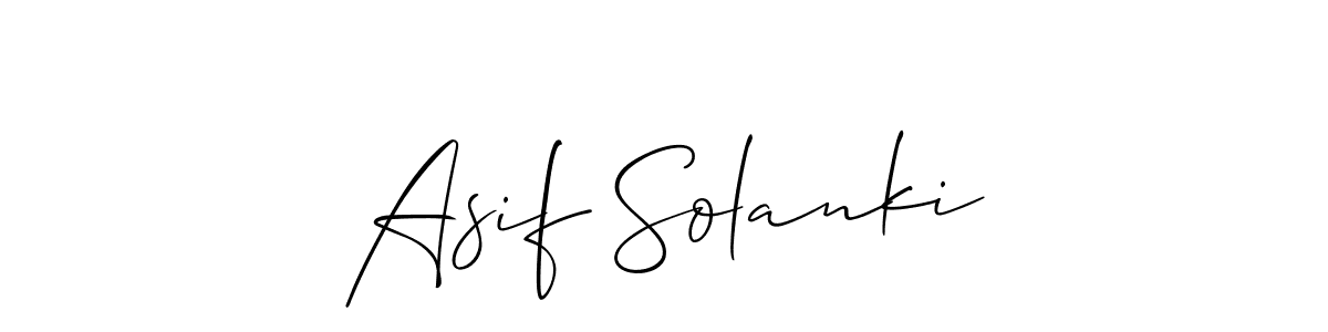 The best way (Allison_Script) to make a short signature is to pick only two or three words in your name. The name Asif Solanki include a total of six letters. For converting this name. Asif Solanki signature style 2 images and pictures png