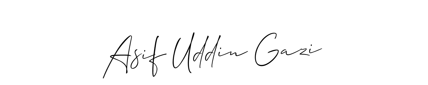 Allison_Script is a professional signature style that is perfect for those who want to add a touch of class to their signature. It is also a great choice for those who want to make their signature more unique. Get Asif Uddin Gazi name to fancy signature for free. Asif Uddin Gazi signature style 2 images and pictures png