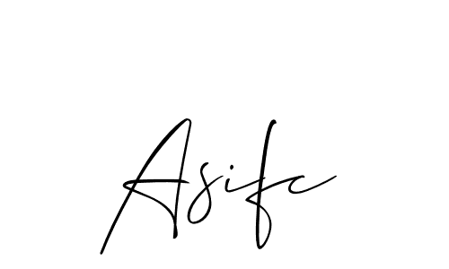 How to make Asifc signature? Allison_Script is a professional autograph style. Create handwritten signature for Asifc name. Asifc signature style 2 images and pictures png