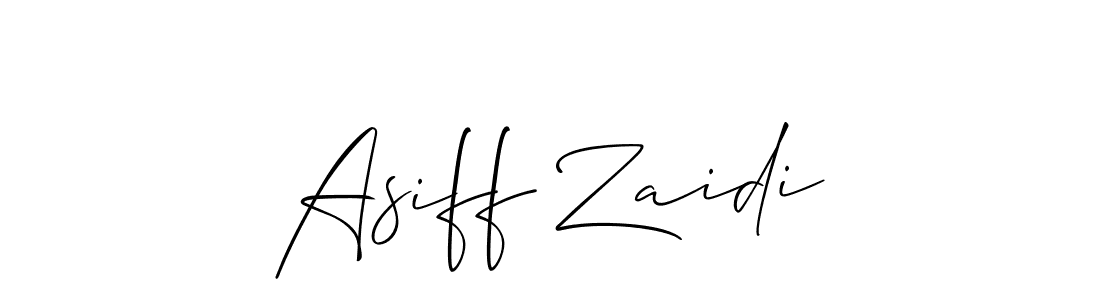 Also You can easily find your signature by using the search form. We will create Asiff Zaidi name handwritten signature images for you free of cost using Allison_Script sign style. Asiff Zaidi signature style 2 images and pictures png