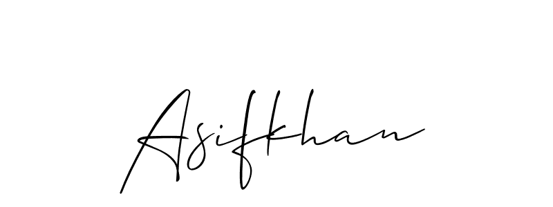 The best way (Allison_Script) to make a short signature is to pick only two or three words in your name. The name Asifkhan include a total of six letters. For converting this name. Asifkhan signature style 2 images and pictures png