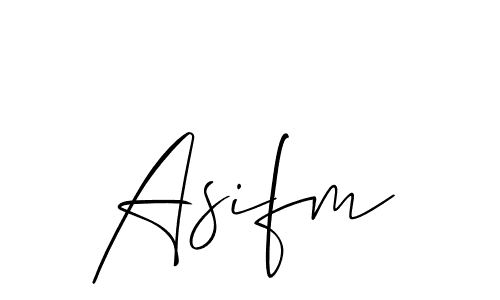 You should practise on your own different ways (Allison_Script) to write your name (Asifm) in signature. don't let someone else do it for you. Asifm signature style 2 images and pictures png