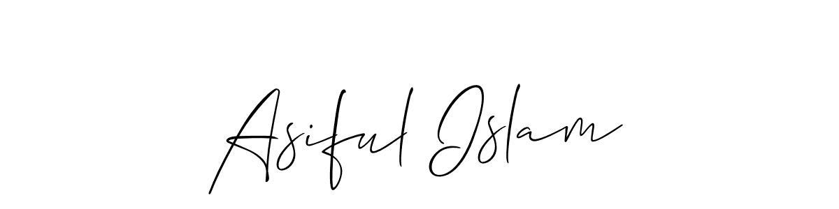 The best way (Allison_Script) to make a short signature is to pick only two or three words in your name. The name Asiful Islam include a total of six letters. For converting this name. Asiful Islam signature style 2 images and pictures png