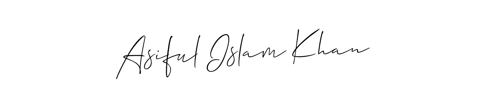 Use a signature maker to create a handwritten signature online. With this signature software, you can design (Allison_Script) your own signature for name Asiful Islam Khan. Asiful Islam Khan signature style 2 images and pictures png