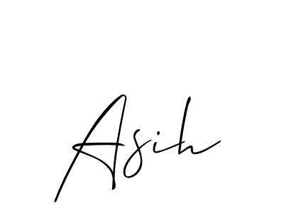 Allison_Script is a professional signature style that is perfect for those who want to add a touch of class to their signature. It is also a great choice for those who want to make their signature more unique. Get Asih name to fancy signature for free. Asih signature style 2 images and pictures png