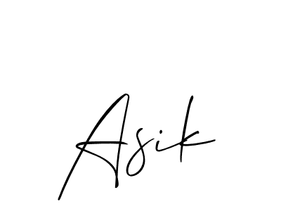 Create a beautiful signature design for name Asik. With this signature (Allison_Script) fonts, you can make a handwritten signature for free. Asik signature style 2 images and pictures png