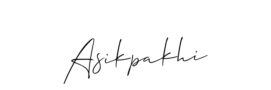How to make Asikpakhi name signature. Use Allison_Script style for creating short signs online. This is the latest handwritten sign. Asikpakhi signature style 2 images and pictures png