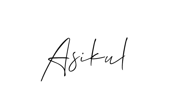 It looks lik you need a new signature style for name Asikul. Design unique handwritten (Allison_Script) signature with our free signature maker in just a few clicks. Asikul signature style 2 images and pictures png