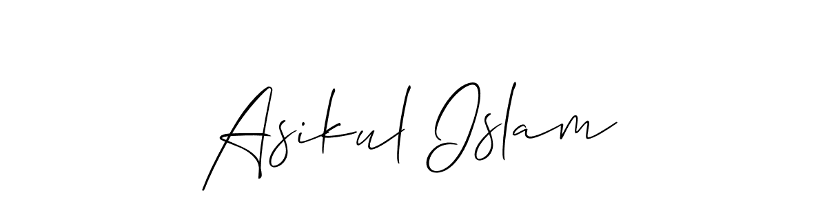How to make Asikul Islam signature? Allison_Script is a professional autograph style. Create handwritten signature for Asikul Islam name. Asikul Islam signature style 2 images and pictures png