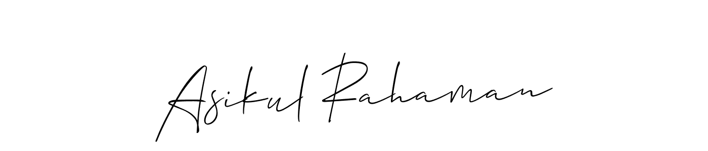You should practise on your own different ways (Allison_Script) to write your name (Asikul Rahaman) in signature. don't let someone else do it for you. Asikul Rahaman signature style 2 images and pictures png