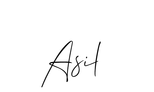 How to make Asil  name signature. Use Allison_Script style for creating short signs online. This is the latest handwritten sign. Asil  signature style 2 images and pictures png