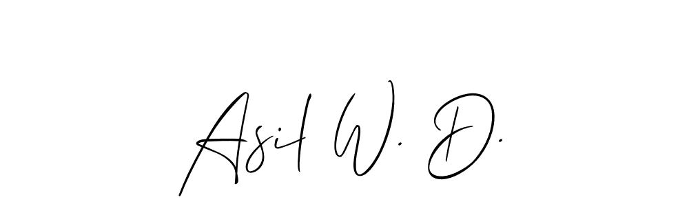 Create a beautiful signature design for name Asil W. D.. With this signature (Allison_Script) fonts, you can make a handwritten signature for free. Asil W. D. signature style 2 images and pictures png