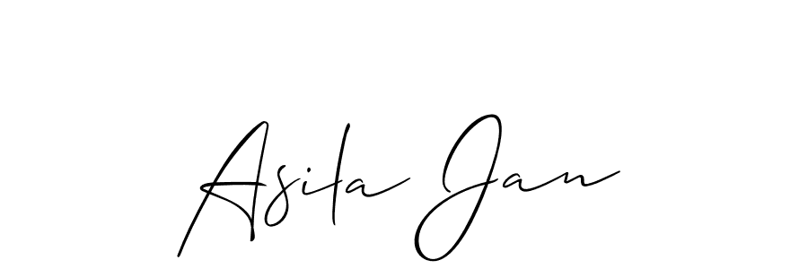 Create a beautiful signature design for name Asila Jan. With this signature (Allison_Script) fonts, you can make a handwritten signature for free. Asila Jan signature style 2 images and pictures png