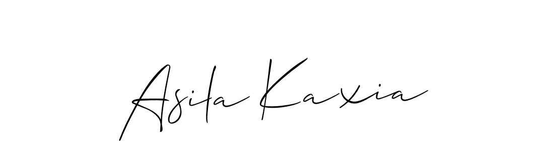 The best way (Allison_Script) to make a short signature is to pick only two or three words in your name. The name Asila Kaxia include a total of six letters. For converting this name. Asila Kaxia signature style 2 images and pictures png