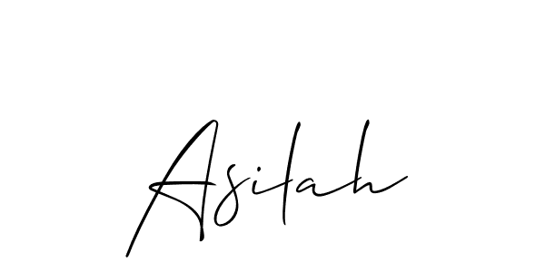 Make a beautiful signature design for name Asilah. Use this online signature maker to create a handwritten signature for free. Asilah signature style 2 images and pictures png