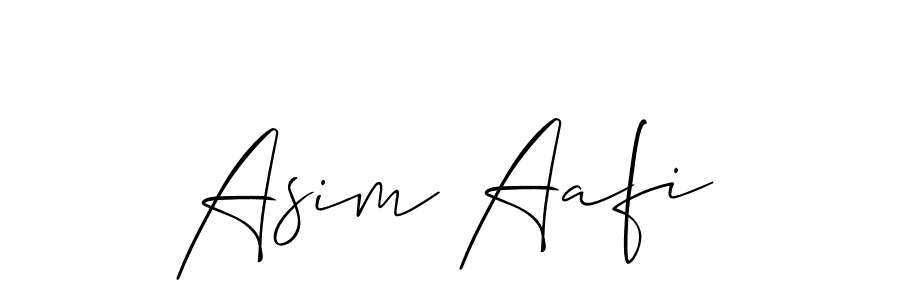 The best way (Allison_Script) to make a short signature is to pick only two or three words in your name. The name Asim Aafi include a total of six letters. For converting this name. Asim Aafi signature style 2 images and pictures png