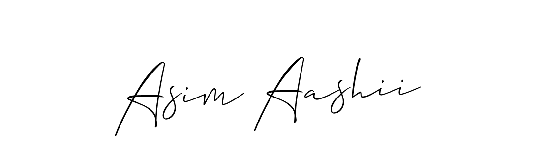 Asim Aashii stylish signature style. Best Handwritten Sign (Allison_Script) for my name. Handwritten Signature Collection Ideas for my name Asim Aashii. Asim Aashii signature style 2 images and pictures png