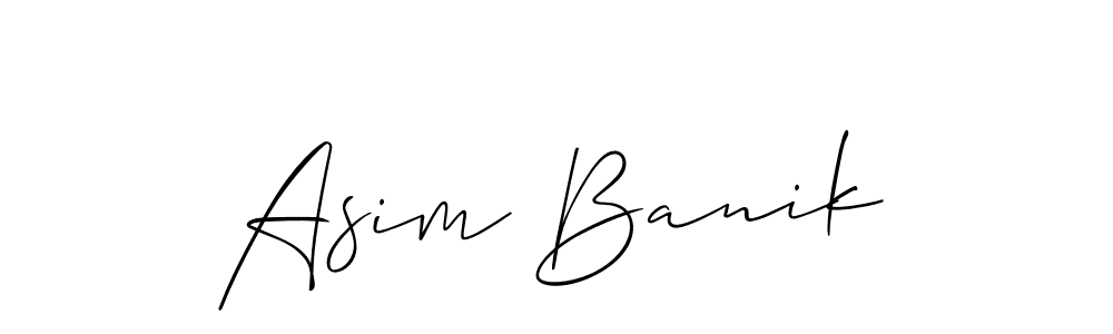 Make a beautiful signature design for name Asim Banik. With this signature (Allison_Script) style, you can create a handwritten signature for free. Asim Banik signature style 2 images and pictures png