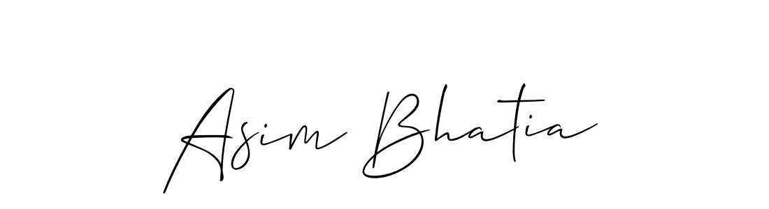 Asim Bhatia stylish signature style. Best Handwritten Sign (Allison_Script) for my name. Handwritten Signature Collection Ideas for my name Asim Bhatia. Asim Bhatia signature style 2 images and pictures png