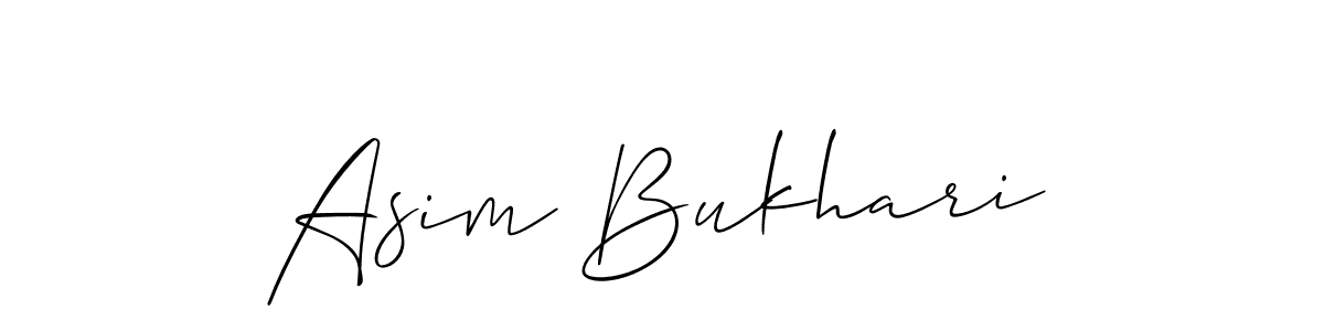 Use a signature maker to create a handwritten signature online. With this signature software, you can design (Allison_Script) your own signature for name Asim Bukhari. Asim Bukhari signature style 2 images and pictures png