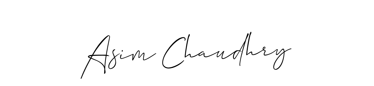 Similarly Allison_Script is the best handwritten signature design. Signature creator online .You can use it as an online autograph creator for name Asim Chaudhry. Asim Chaudhry signature style 2 images and pictures png