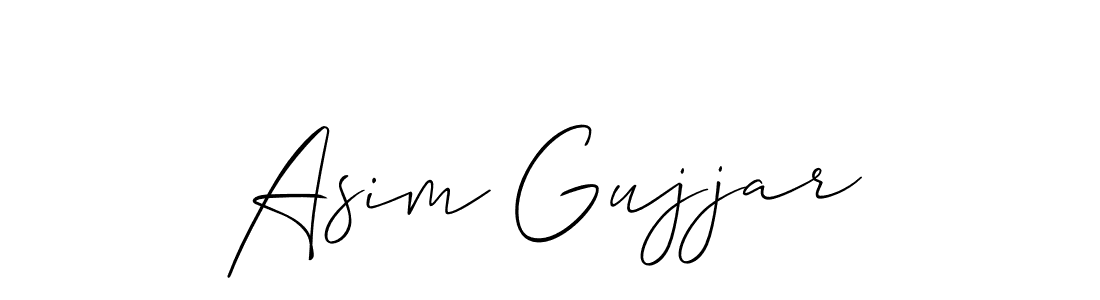Make a beautiful signature design for name Asim Gujjar. With this signature (Allison_Script) style, you can create a handwritten signature for free. Asim Gujjar signature style 2 images and pictures png