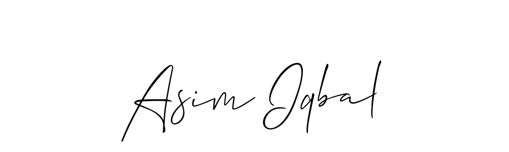 if you are searching for the best signature style for your name Asim Iqbal. so please give up your signature search. here we have designed multiple signature styles  using Allison_Script. Asim Iqbal signature style 2 images and pictures png
