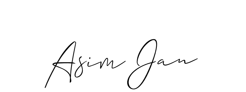 Best and Professional Signature Style for Asim Jan. Allison_Script Best Signature Style Collection. Asim Jan signature style 2 images and pictures png