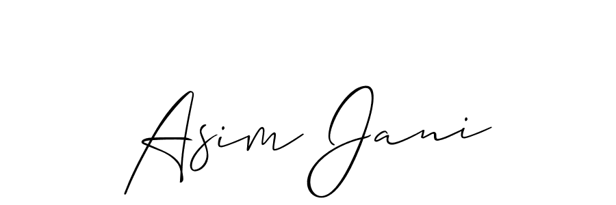 How to make Asim Jani signature? Allison_Script is a professional autograph style. Create handwritten signature for Asim Jani name. Asim Jani signature style 2 images and pictures png