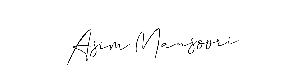 Asim Mansoori stylish signature style. Best Handwritten Sign (Allison_Script) for my name. Handwritten Signature Collection Ideas for my name Asim Mansoori. Asim Mansoori signature style 2 images and pictures png