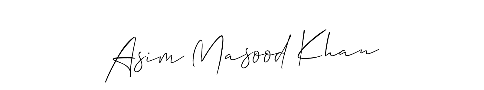 Asim Masood Khan stylish signature style. Best Handwritten Sign (Allison_Script) for my name. Handwritten Signature Collection Ideas for my name Asim Masood Khan. Asim Masood Khan signature style 2 images and pictures png