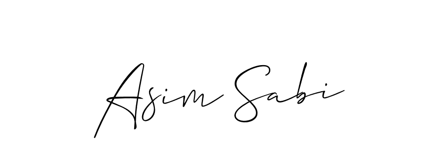 Use a signature maker to create a handwritten signature online. With this signature software, you can design (Allison_Script) your own signature for name Asim Sabi. Asim Sabi signature style 2 images and pictures png