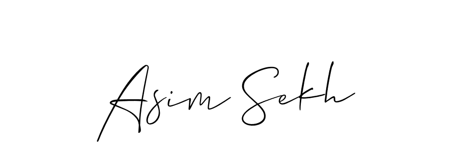How to Draw Asim Sekh signature style? Allison_Script is a latest design signature styles for name Asim Sekh. Asim Sekh signature style 2 images and pictures png