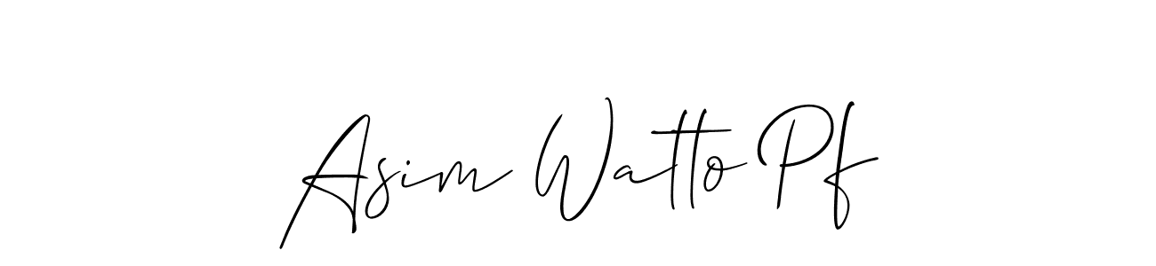Make a beautiful signature design for name Asim Watto Pf. Use this online signature maker to create a handwritten signature for free. Asim Watto Pf signature style 2 images and pictures png