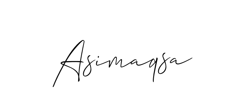 Create a beautiful signature design for name Asimaqsa. With this signature (Allison_Script) fonts, you can make a handwritten signature for free. Asimaqsa signature style 2 images and pictures png