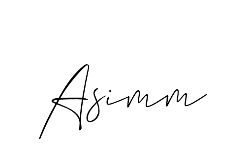 This is the best signature style for the Asimm name. Also you like these signature font (Allison_Script). Mix name signature. Asimm signature style 2 images and pictures png