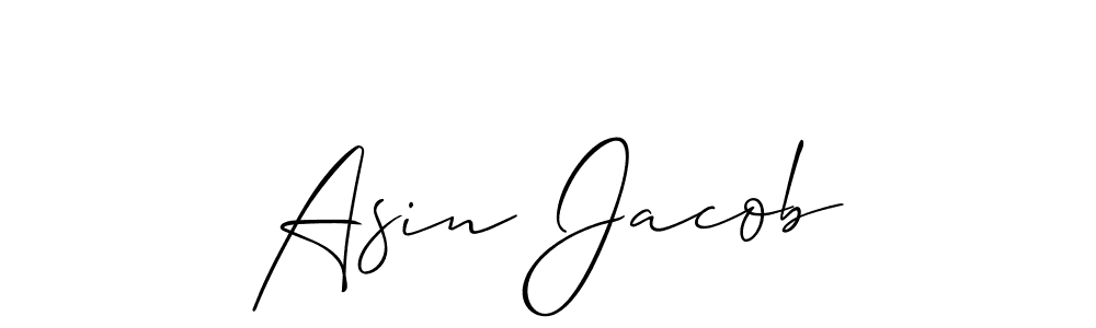 It looks lik you need a new signature style for name Asin Jacob. Design unique handwritten (Allison_Script) signature with our free signature maker in just a few clicks. Asin Jacob signature style 2 images and pictures png