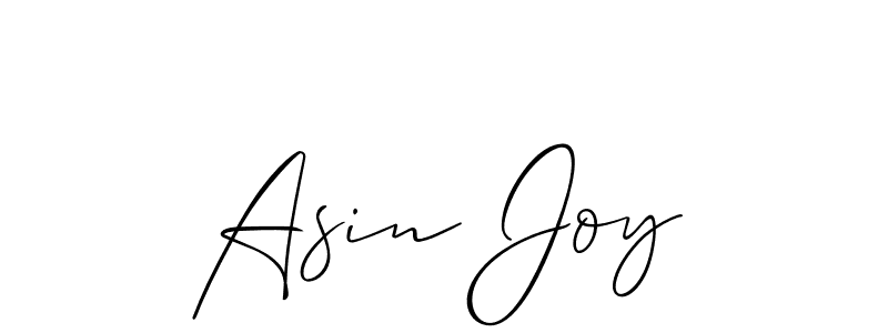 Design your own signature with our free online signature maker. With this signature software, you can create a handwritten (Allison_Script) signature for name Asin Joy. Asin Joy signature style 2 images and pictures png