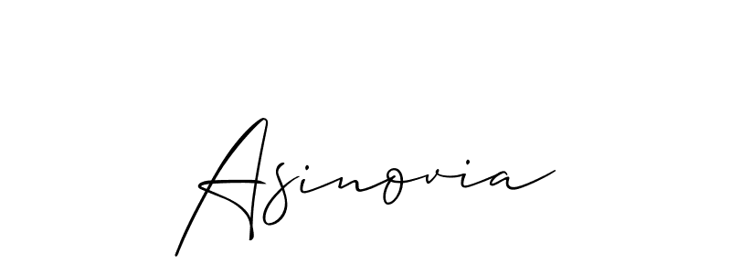 Asinovia stylish signature style. Best Handwritten Sign (Allison_Script) for my name. Handwritten Signature Collection Ideas for my name Asinovia. Asinovia signature style 2 images and pictures png