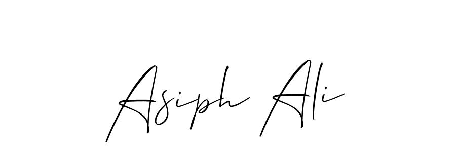 How to make Asiph Ali name signature. Use Allison_Script style for creating short signs online. This is the latest handwritten sign. Asiph Ali signature style 2 images and pictures png