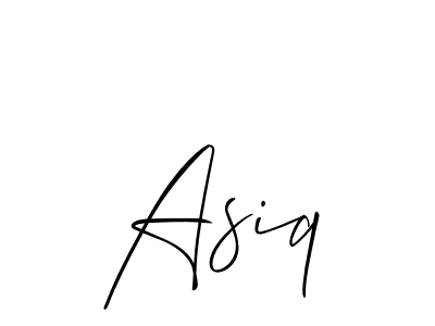 Allison_Script is a professional signature style that is perfect for those who want to add a touch of class to their signature. It is also a great choice for those who want to make their signature more unique. Get Asiq name to fancy signature for free. Asiq signature style 2 images and pictures png