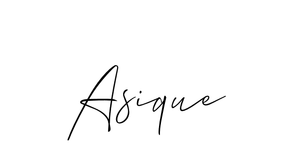 Also we have Asique name is the best signature style. Create professional handwritten signature collection using Allison_Script autograph style. Asique signature style 2 images and pictures png